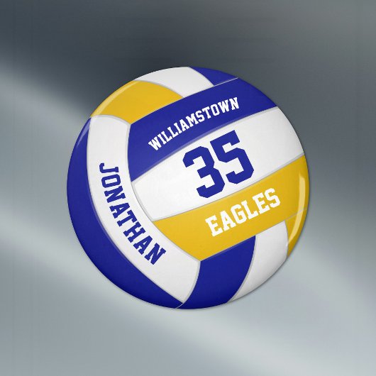 Aimant bleu or école couleurs équipe cadeaux volley-ball