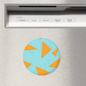 Aimant Bleu, orange, cool, tendance, moderne triangle mot (In Situ (Lave-vaisselle))