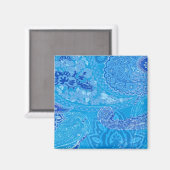 Aimant bleu Paisley (Recto/Verso)