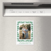 Aimant Bleu pâle et vert Art folklorique Cadre et texte f (In Situ (Lave-vaisselle))