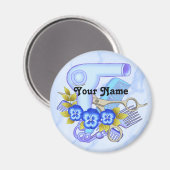 Aimant Bleu Pansy Beautician (Recto/Verso)