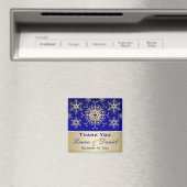 Aimant Bleu, Parties scintillant or Snowflakes mariage Fa (In Situ (Lave-vaisselle))