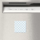 Aimant Bleu pastel et damier blanc (In Situ (Lave-vaisselle))