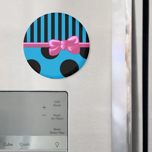 Aimant Bleu, Pois Bleus, Lignes, Pointe (In situ (réfrigérateur))