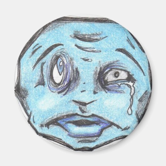 Aimant Bleu POO HEAD (Devant)
