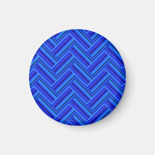 Aimant Bleu rayures double motif (Devant)