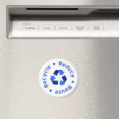 Aimant Bleu Réduire Réutiliser l'aimant de recyclage (In Situ (Lave-vaisselle))