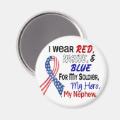 Aimant Bleu Rouge Blanc Pour Mon Nephew (Recto/Verso)