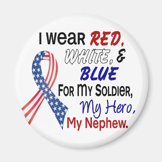 Aimant Bleu Rouge Blanc Pour Mon Nephew (Devant)