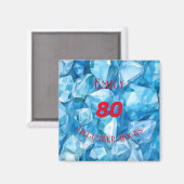 Aimant Bleu Topaz Thème Décembre Anniversaire (Recto/Verso)