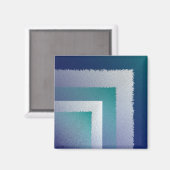Aimant bleu turquoise gris ex pastel (Recto/Verso)