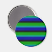 Aimant Bleu Vert arc-en-ciel rayures (Recto/Verso)