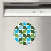 Aimant Bleu, vert, cool, tendance, nature moderne abstrai (In Situ (Lave-vaisselle))