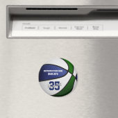 Aimant bleu vert équipe couleurs filles garçons basket (In Situ (Lave-vaisselle))