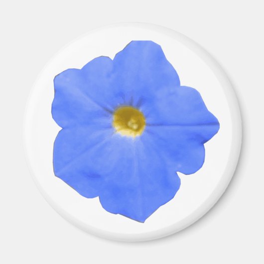 Aimant bleu vert et jaune pétunia (Devant)