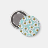 Aimant Bleu Vintage marguerite (Recto/Verso)