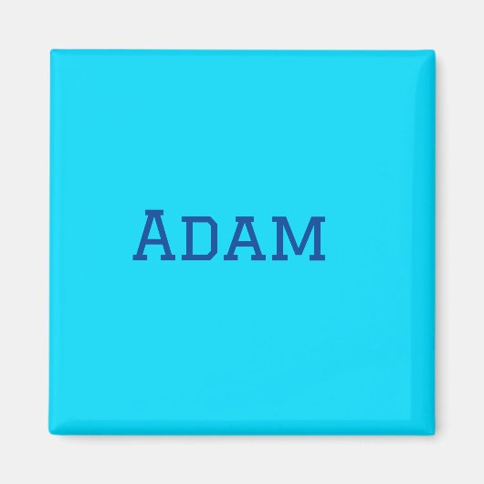 Aimant Bleu violet ajouter un nom de texte retour à l'éco (Devant)