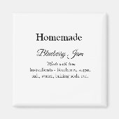 Aimant Bleuet maison et confiture faite avec amour ajoute (Devant)