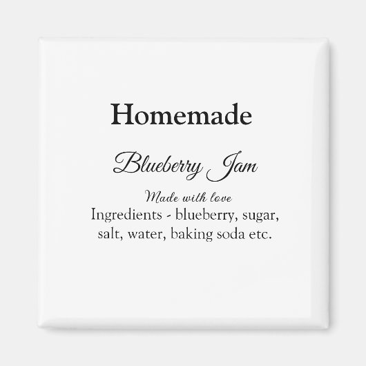 Aimant Bleuet maison et confiture faite avec amour ajoute (Devant)