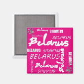 Aimant Bleuet National Biélorussie (Recto/Verso)