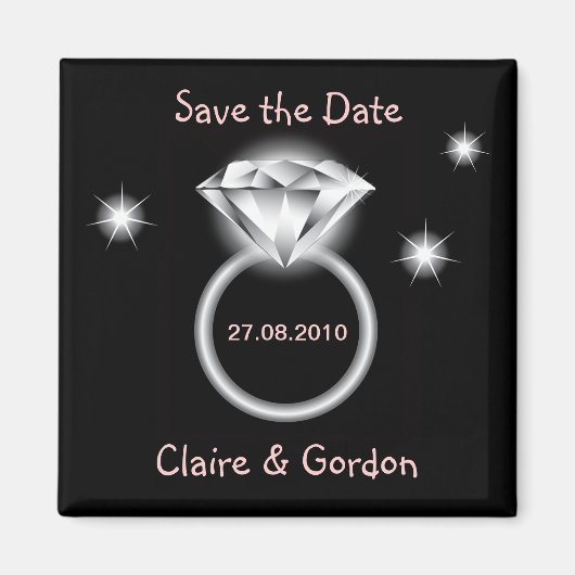 Aimant Bling Bling Enregistrer l'aimant Date (Devant)