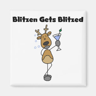 Aimant Blitzen reçoit des t-shirts et cadeaux de rennes b