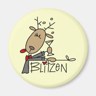Aimant Blitzen Reindeer T-shirts et cadeaux de Noël