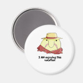 Aimant Blobfish en vacances (Recto/Verso)