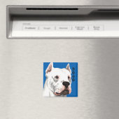 Aimant Bloc couleur Dogo Argentino (In Situ (Lave-vaisselle))