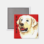Aimant Bloc couleur Kuvasz (Recto/Verso)