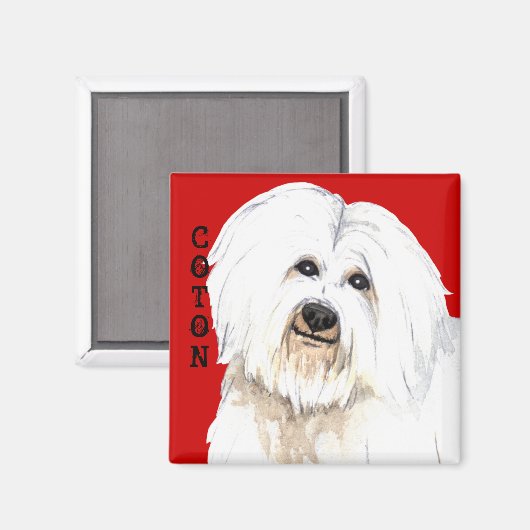 Aimant Bloc de couleur de coton (Recto/Verso)