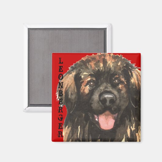 Aimant Bloc de couleur Leonberger (Recto/Verso)