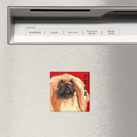Aimant Bloc de couleur Pekingese (In Situ (Lave-vaisselle))