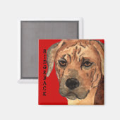 Aimant Bloc de couleur Rhodesian Ridgeback (Recto/Verso)