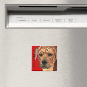 Aimant Bloc de couleur Rhodesian Ridgeback (In Situ (Lave-vaisselle))