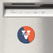 Aimant Bloc de couleur Virginia Cavaliers (In Situ (Lave-vaisselle))