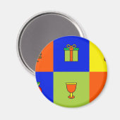 Aimant bloc de couleurs kwanzaa (Recto/Verso)
