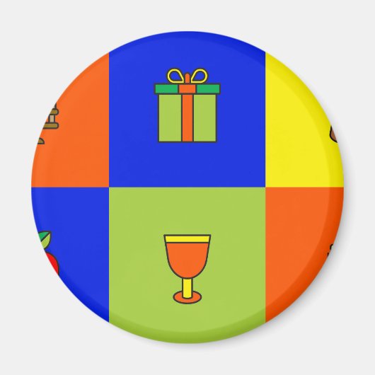 Aimant bloc de couleurs kwanzaa (Devant)