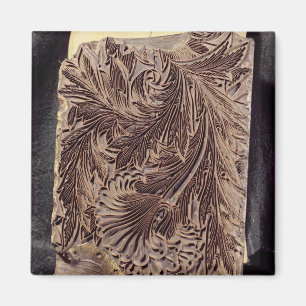 Aimant Bloc d'impression de conception de tulipe, 1875