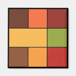 Aimant Blocs de couleurs d'automne