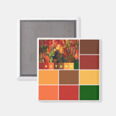 Aimant Blocs de couleurs d'automne (Recto/Verso)