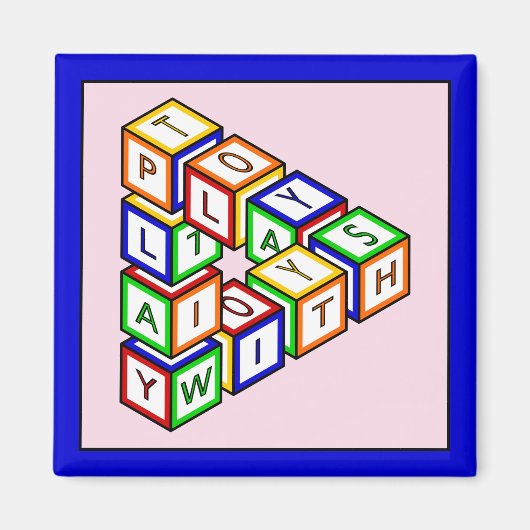 Aimant Blocs de jouets rouge bleu jaune vert (Devant)