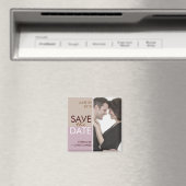 Aimant Blocs modernes Enregistrer la date Brown & Lavende (In Situ (Lave-vaisselle))