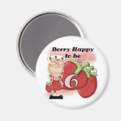 Aimant Blond Berry 6e Anniversaire T-shirts et cadeaux (Recto/Verso)