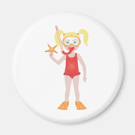 Aimant Blond Snorkel Girl (Devant)