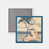 Aimant Blonde Kneeling Modèle de bikini Thunder_Cove (Recto/Verso)