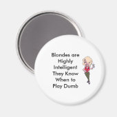 Aimant Blondes sont très intelligentsIls... (Recto/Verso)