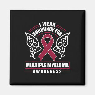 Aimant Blood Cancer I Wear Burgundy