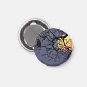 Aimant Blood moon and Night Owl Silhouette (Recto/Verso)