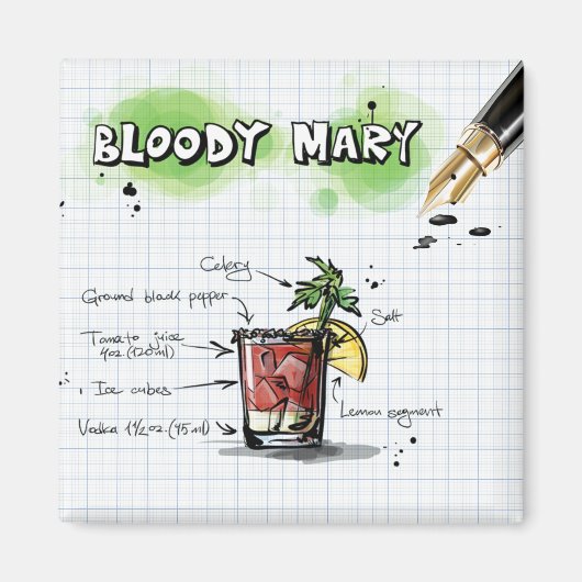 Aimant Bloody Mary (Devant)